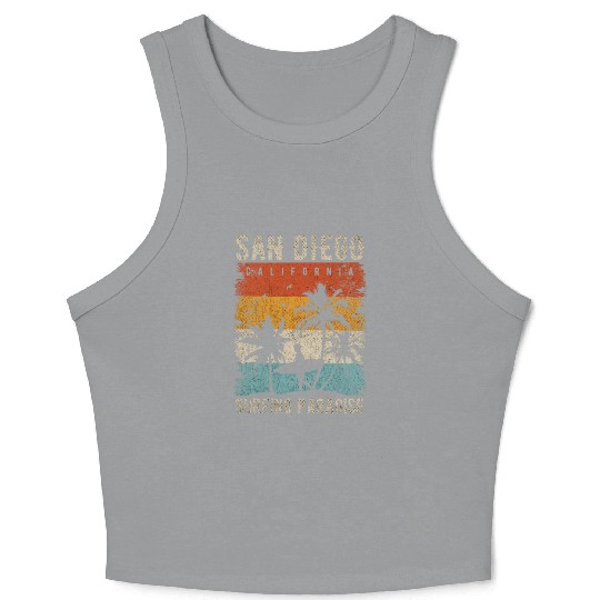 San Diego California Surfing Crop Tank Top San Diego