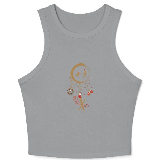 Winter dreamcatcher Christmas Fencing Crop Tank Top