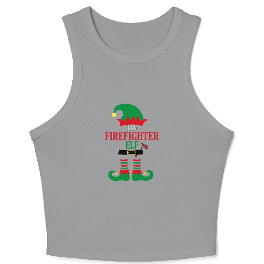 the firefighter elf with axe Crop Tank Top