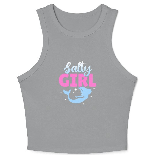 Girl Salty Mermaid Lover Crop Tank Top