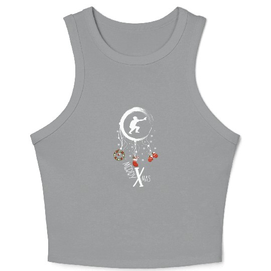 Winter dreamcatcher Christmas Baseball Crop Tank Top