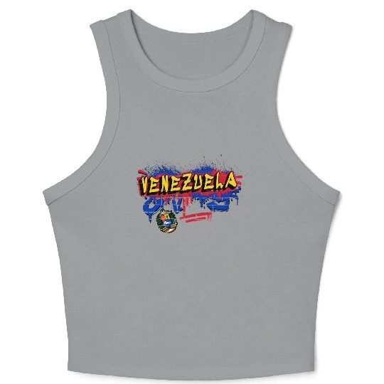 Venezuela graffiti flag design Crop Tank Top