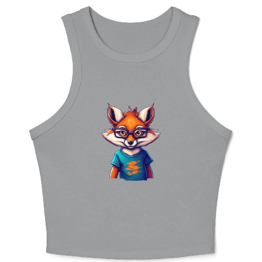 Foxy, Smart Fox, sly fox Crop Tank Top