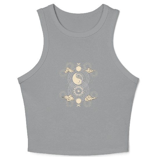 Astrology Magic Boho Tarot Card Crop Tank Top