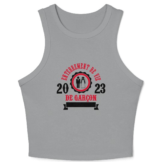 Bachelor Party 2023 - groom Game Over Wedding Crop Tank Top