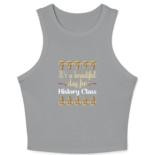 I Teach History Teacher Crop Tank Top