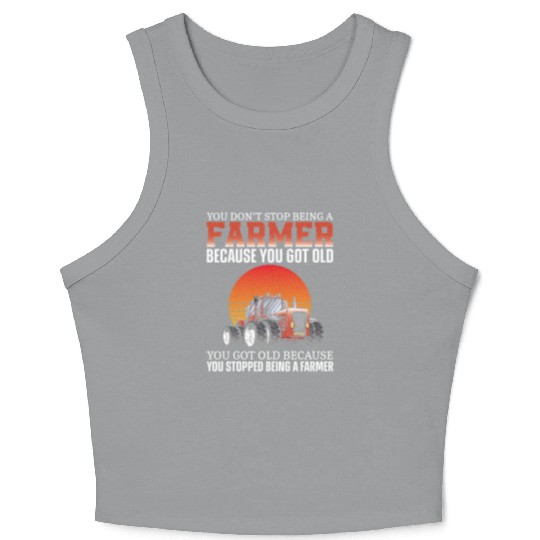 Farming Farmer Retired Grandpa Crop Tank Top