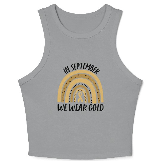 Childhood Cancer Awareness In September We Wear Go Crop Tank Top