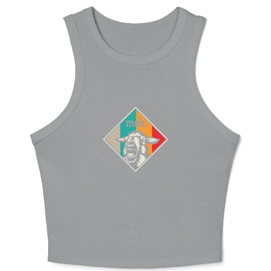 Retro Goat Farm Animal Humor Crop Tank Top
