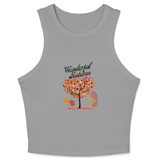 A wonderful autumn design. Crop Tank Top