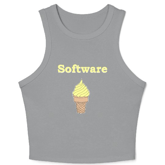 Software Vanilla Ice Cream Crop Tank Top