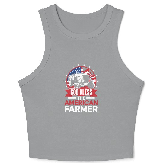 Farming Farmer Us American Flag Crop Tank Top