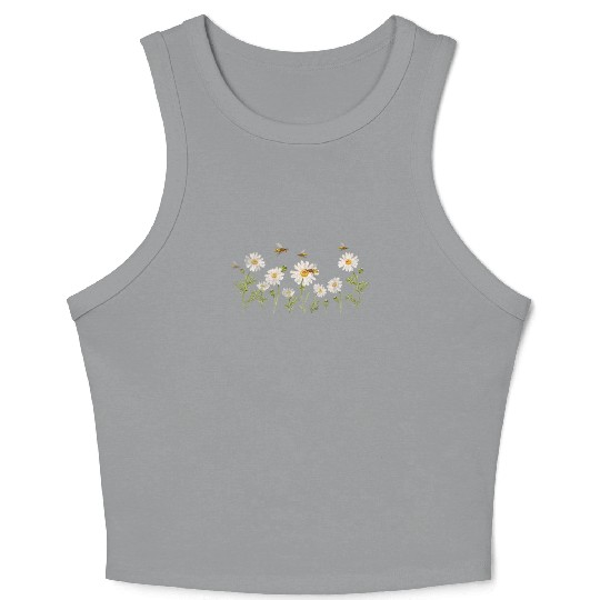 Marguerites Daisy Summer Daisies Flower Garden Crop Tank Top