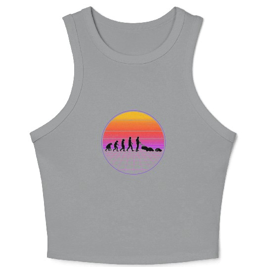 Robotic Lawnmower Evolution Retro Crop Tank Top