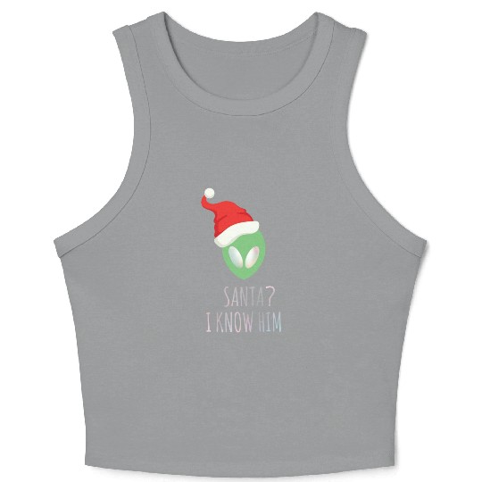 Santa? I know him. Merry Christmas. Happy New Year Crop Tank Top