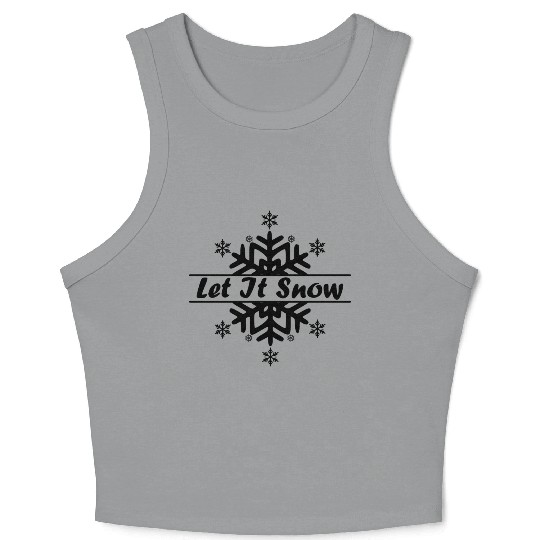 Let it snow in Christmas Crop Tank Top