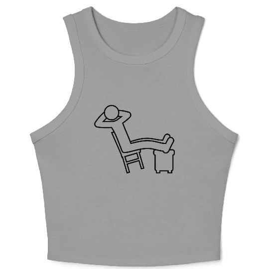 relax man chair icon Crop Tank Top