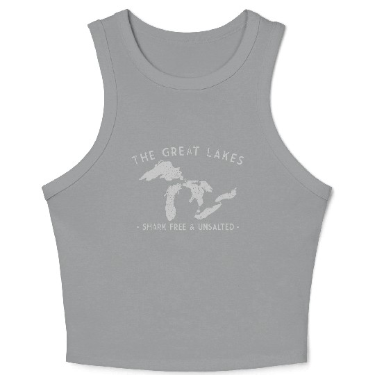 Great Lakes Shark Free And Unsalted Sweat Crop Tank Top