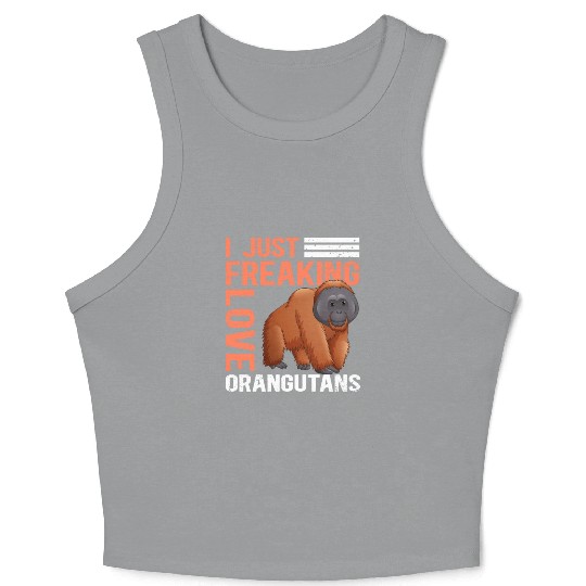 Orangutan Monkey I Love Orangutans Crop Tank Top