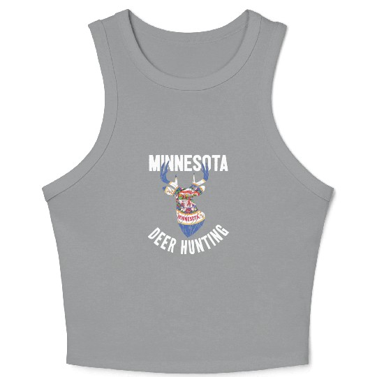 Minnesota Deer Hunting Buck Stag Hunter Crop Tank Top