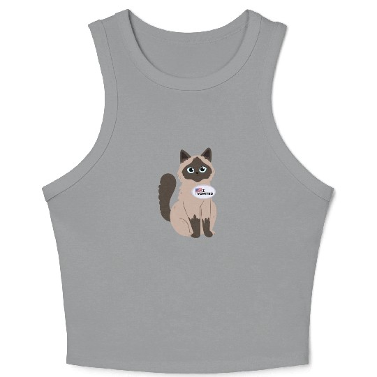 I Vomited Funny Cat American Election Voting Crop Tank Top