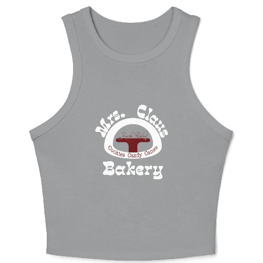 Christmas Crop Tank Top, Mrs. Claus Bakery Crop Tank Top,