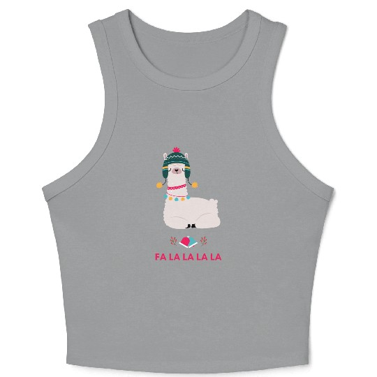 Fa La La La LLama ! Crop Tank Top