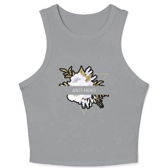 Anti-Hero Flower Text Gift Music Fan Lover Crop Tank Top