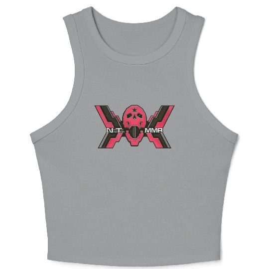 RED NT MMA graphic Crop Tank Top