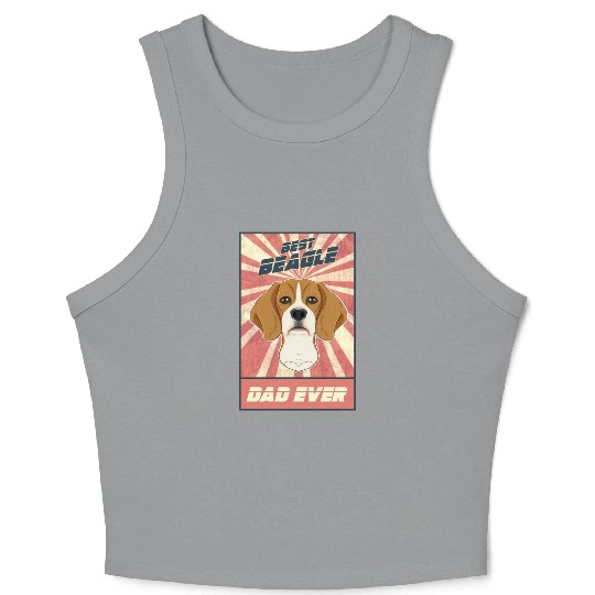 Best Beagle Dad Ever I Beagle Lover Crop Tank Top