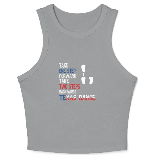 Country Western two-step Dance Cool Texas Crop Tank Top