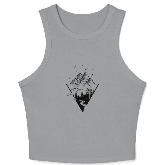 Disc Golf - Disc Golfing Player Ultimate Frisbee Crop Tank Top