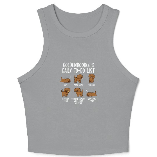 Goldendoodle Daily To Do List Crop Tank Top