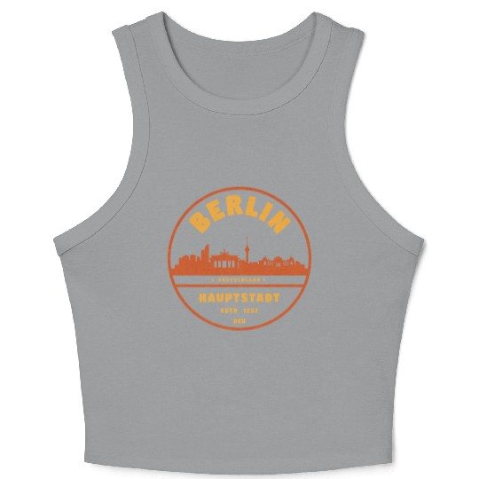 Berlin Germany Skyline Crop Tank Top