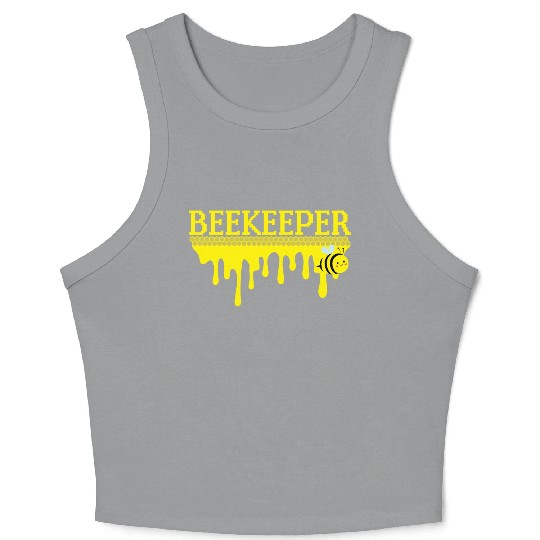 Bee Keeper Beekeeper, Funny Bee Hive Honey Lover Crop Tank Top