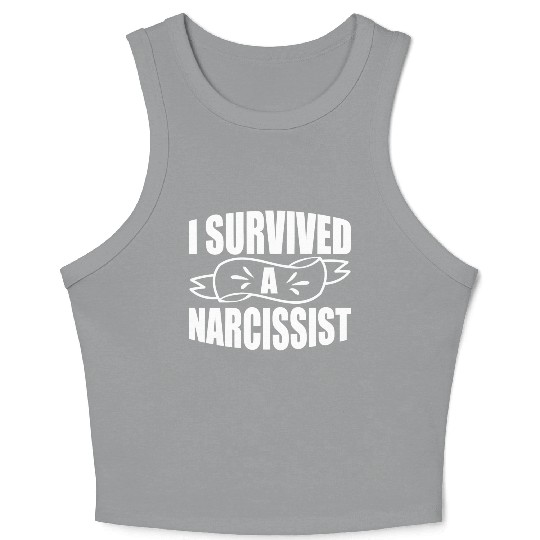 I Survived A Narcissist Divorce Women Divorcee Crop Tank Top