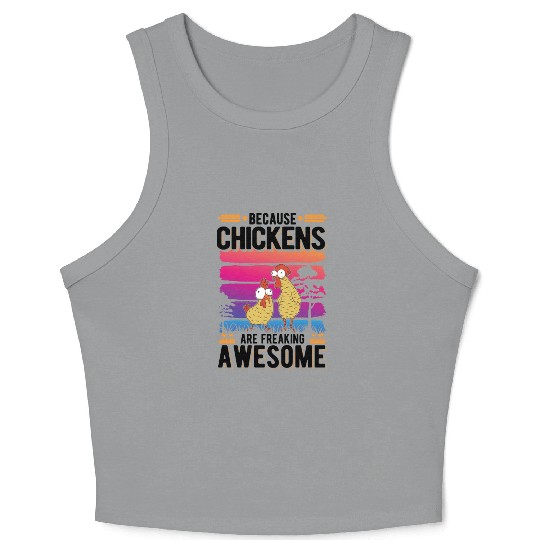 Chickens Farmer Chicken Coop Crop Tank Top