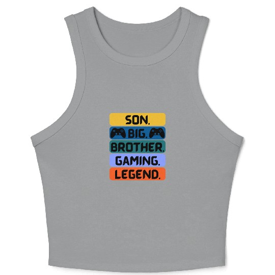SON BROTHER GAMING LEGEND for gamer controller Crop Tank Top