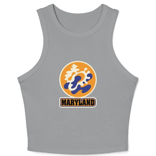 US States MARYLAND Crop Tank Top