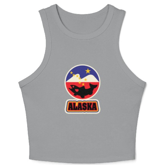 US States ALASKA Crop Tank Top
