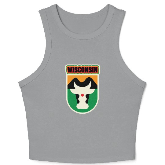 US States WISCONSIN Crop Tank Top