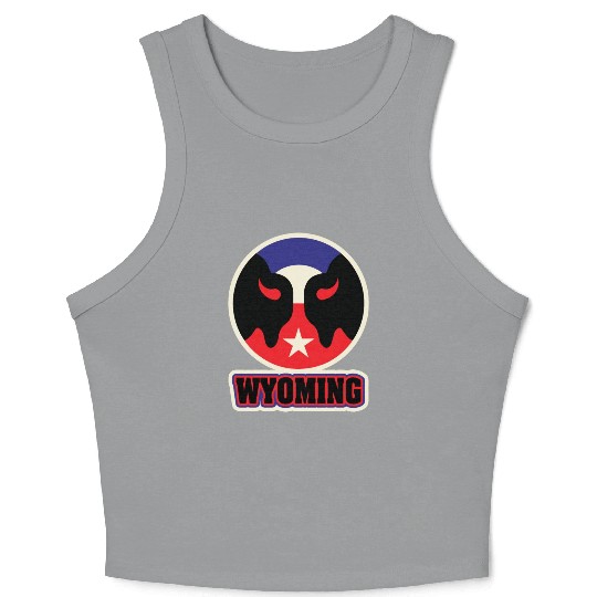 US States WYOMING Crop Tank Top