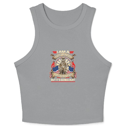 Afghanistan veteran Grumpy old man Crop Tank Top