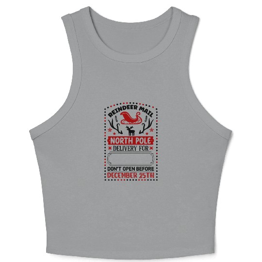 Reindeer Mail North Pole Delivery Crop Tank Top