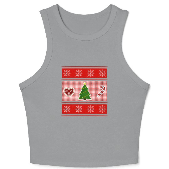 Christmas trilogy - red Christmas Crop Tank Top
