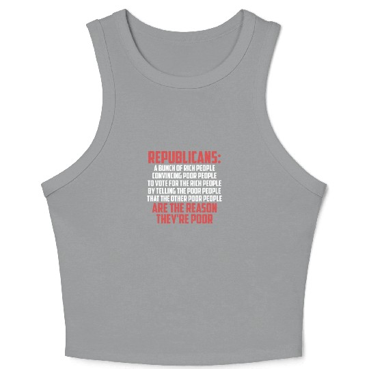 Anti Republicans Definition - Democrat Liberal Crop Tank Top