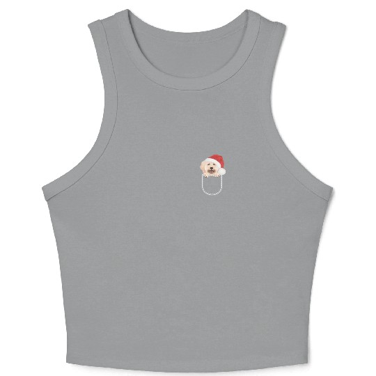 Poodle Merry Christmas Crop Tank Top