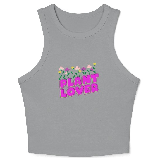 Nature Plant Lover Purple with Flower Garden Crop Tank Top