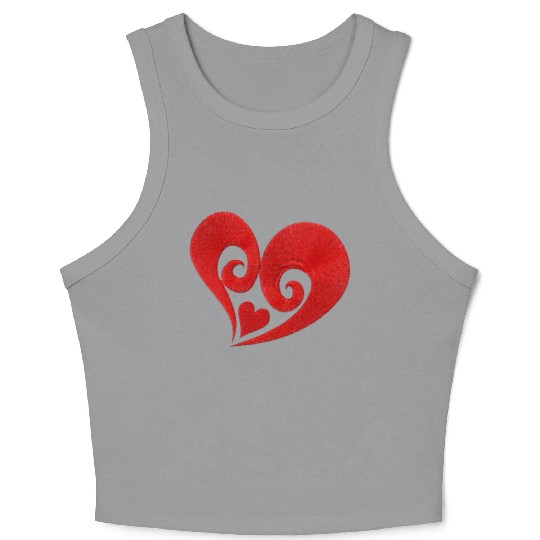 LOVE, LOVE, LOVE. Hearts and Love. Crop Tank Top