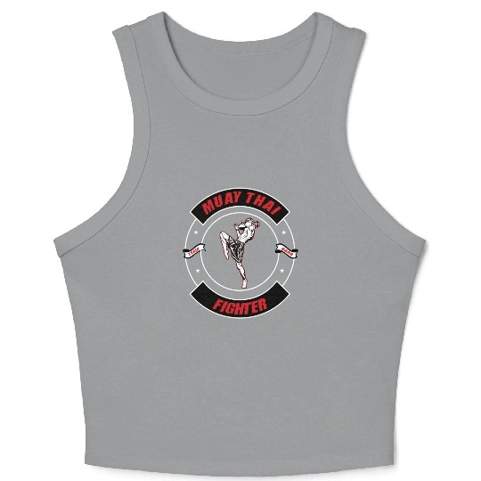 Muay Thai Train Hard Fighter Design MMA Fighter Crop Tank Top